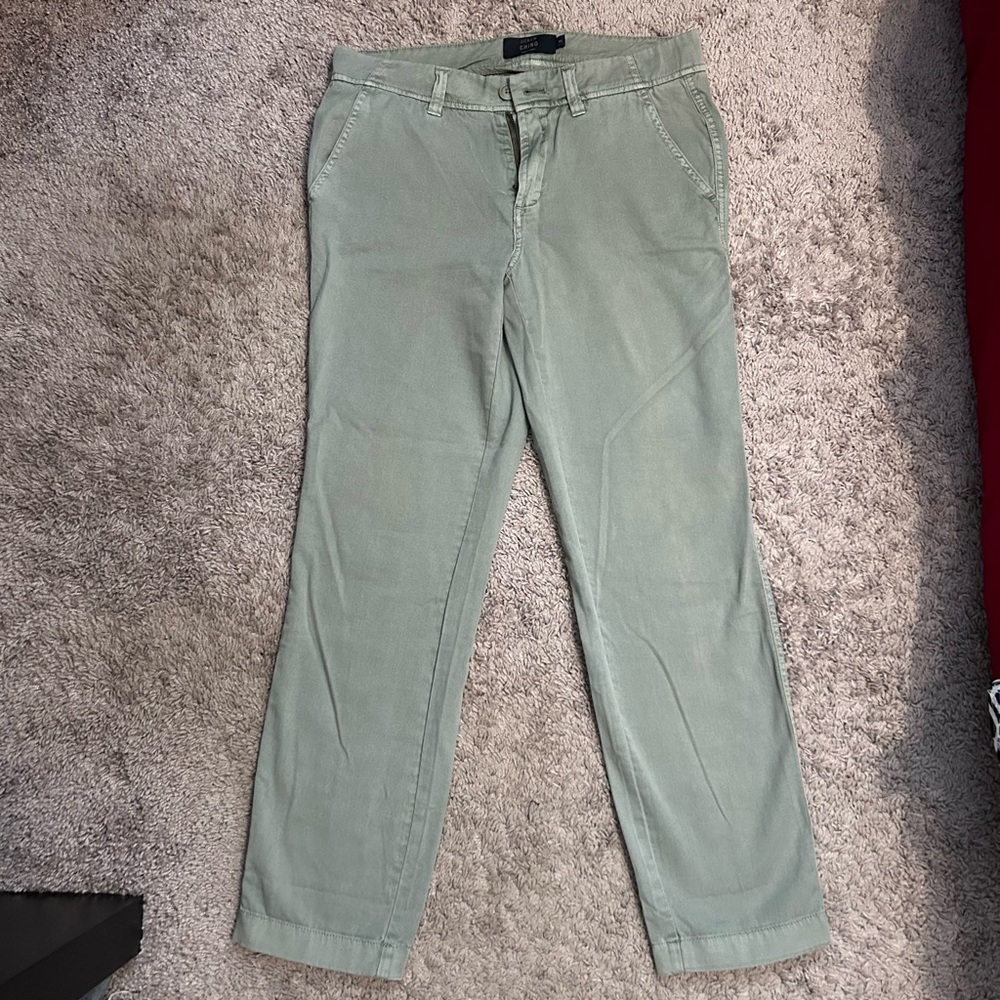 J Crew Chino Pants light green color size 2